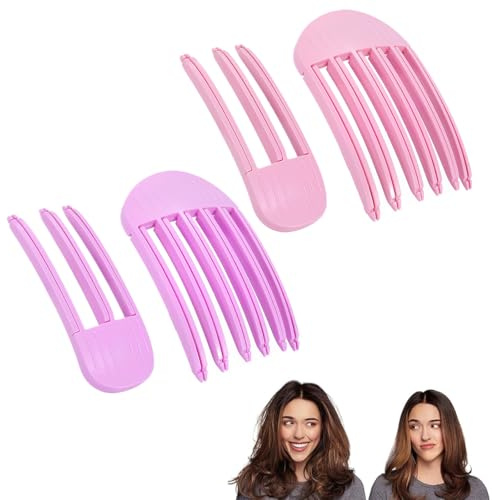 OHREN 4 Piezas Clips de Volumen, Pinzas para Levantar Raíces del Cabello, Horquillas de Volumen para Flequillo Esponjoso y Peinados de Corona Alta