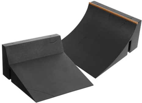 HANABASS Finger Skateboard Ramp 2 Pack Plastic Skateboard Accessories for Kids Fingerboard Park Kit Finger Obstacle Ramp for Skateboards Creative Play Training