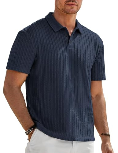Elainone Polo en tricot à manches courtes pour homme, pour l'été, le golf, les loisirs, le travail, les vacances