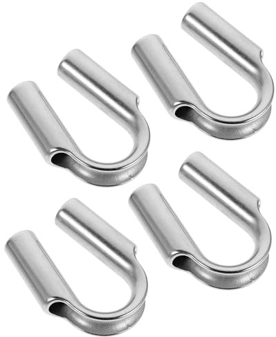Veemoon Redancia per Funi Metalliche in Acciaio Inox 304, Anello di Serraggio per Cavi da 8 Mm, Set da 4 Pezzi per Crimpatura e Protezione di Cavi in Applicazioni Industriali