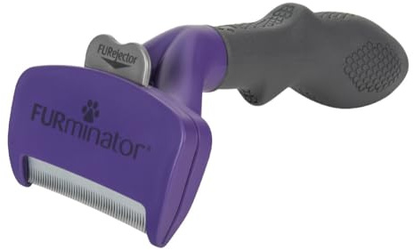 FURminator deShedding Tool For Medium to Large Cats With Short Hair, Removes Loose Hair From Shedding