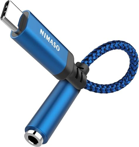 NIMASO USB C to 3.5 mm Jack Adapter, Type C to 3.5mm Headphone Aux Digital Audio Earphone Adaptor For iPhone 15, Samsung Galaxy S23 S22 Note10 A80 Huawei P60/P50 Pro,Google Pixel 4XL,OnePlus7,Xiaomi