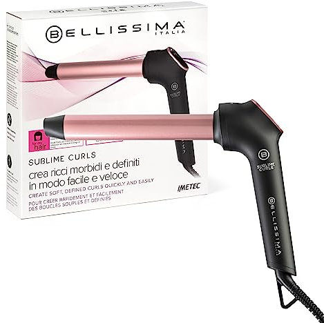 Bellissima Imetec | Sublime Curls, Ferro arricciacapelli, Diametro 25, Ricci morbidi e definiti e protetti, Rivestimento Ceramica Diamond, 3 temperature, Calore Costante, Puntale Antiscottatura