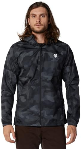 Fox Racing Herren Fox Head Camo Windbreaker, Schwarz Camouflage, Large