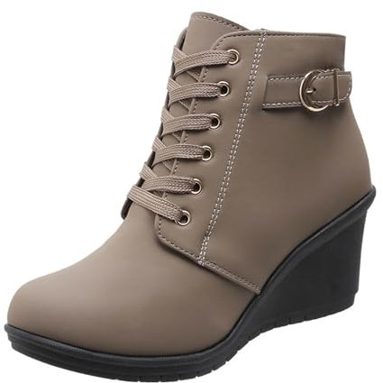 chaussures pieds sensibles femmes 2024 Été Femmes nouveau cuir haut de gamme imperméable à l'eau solide couleur talon de pente surélevé fond épais bottes courtes lacets zip Boots
