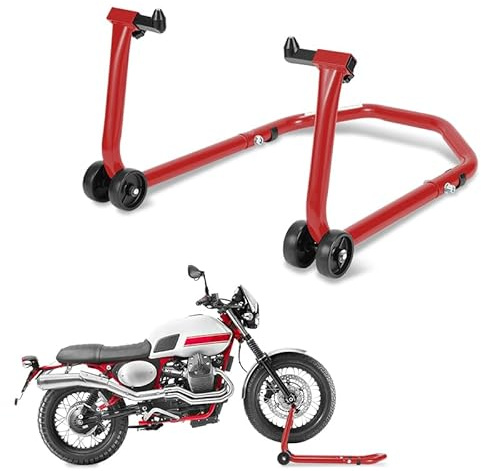 Izrielar Supporto di Montaggio Anteriore, Cavalletto per Moto, Sollevatore da Moto, Supporto Frontale per Moto in Acciaio, Regolabile in Larghezza, per Manutenzione/Montaggio di Motociclette fino a
