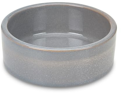Petface Two-Tone Reactive Glaze Pet Bowl for Feeding and Watering, Suitable for Both Dogs and Cats, Grey, 15 cm (Pack of 1)