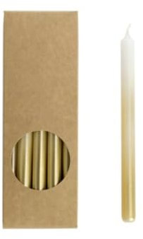 ukiyo 20er Pack Stabkerzen H:17,5 cm Ø:1,2 cm div. Farben Brenndauer 3 Stunden Kerzen Advent Weihnachten, Farbe:Gold