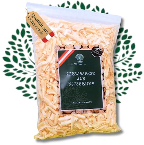 Waldklang trucioli di cembro 7 litri - legno di pino austriaco - materiale riempiente per cuscini - decorazioni in legno doppia setacciata