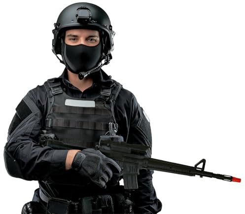 FIESTAS GUIRCA | Fusil d'Assaut Jouet (60 cm) - Arme Factice pour Déguisement de Soldat et Militaire - Idéal pour Halloween, Carnaval et Fêtes Déguisées - Tous Utilisateurs - Noir