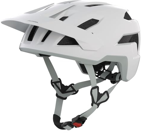 ALPINA TAUNUS – Lätt cykelhjälm med djup skydd vid tinningar och nacke, stort ventilationssystem - white-smoke-grey - 59-61
