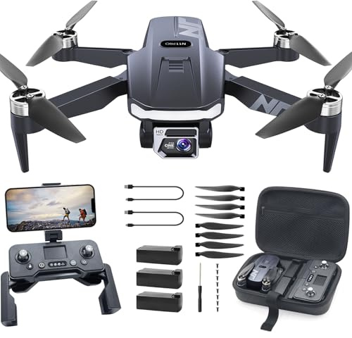 Dron GPS con Cámara 4K HD para Adultos - NAFYRE N11 PRO: 90 min de vuelo, seguimiento automático, retorno autónomo, motor sin escobillas, transmisión 5G FPV - Ideal para principiantes