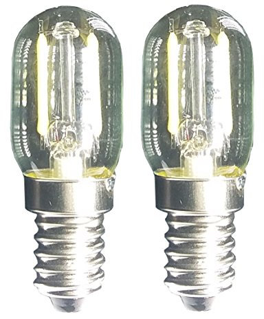 QLEE E14 T22 Led 1.5w Lampadina Microonde 240v 20w Equivalente Cappa Aspirante Lampadina Per Serger Frigorifero Forno Candelabro Lava Scrivania Lampada Apparecchio 5000k Luce Del Giorno 2 Pcs