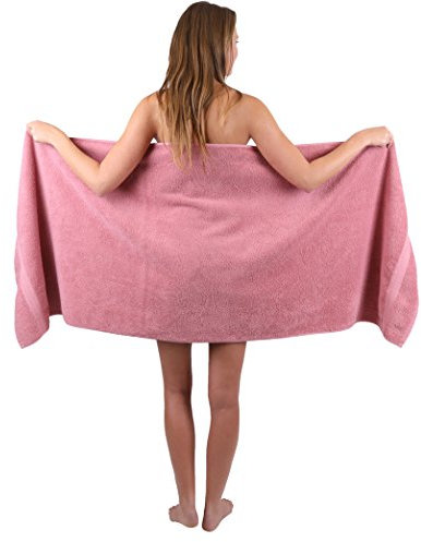 Betz Saunatuch XXL Badetuch Liegetuch Strandlaken Saunahandtuch Premium Frottee 100% Baumwolle Größe 70 x 200 cm Farbe Altrosa
