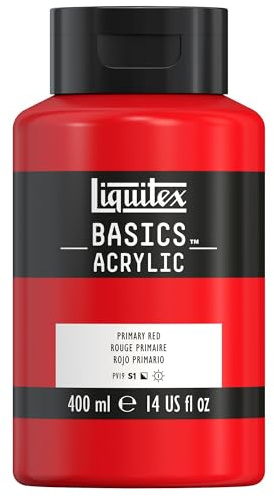 LIQUITEX Basics Acrylic Paint, Primary Red, 400 ml Bottle