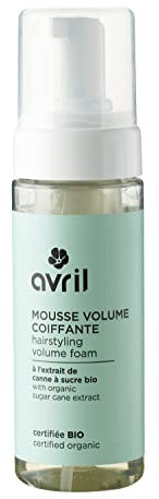 Avril - Schiuma Volume Parrucchiere Bio - Estratto di canna da zucchero - 99,5% di origine naturale - Certificato Ecocert - Prodotto vegano, Made in France - 150 ml
