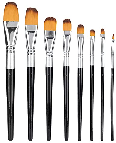 Penslar Set 8 Sticks Akryl Pensel Set 8 Styck Hårborstar Oljeborste Gouache Nylon Oljemålarpenslar Set Oljefärgspenslar Set Penslar