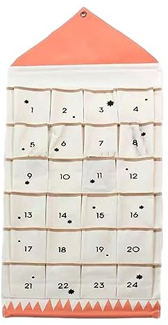 IOIUSKKU Fyllbar adventskalender gjord av duk för robust och hållbar, bekväm och praktisk tyg bred applikation, rosa
