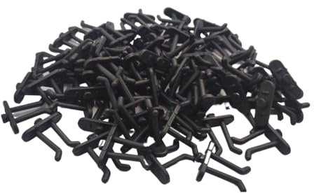TEKLiNe 100 Ganci Nylon a Pinza per Pannelli Forati Portautensili, Ganci in Nylon Pinza Porta Utensili per Appendere Utensili Attrezzi Officina Organizzazione Spazio di Lavoro