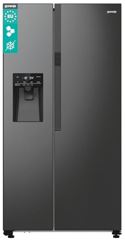 Gorenje NRR9185ESBXL Side by Side Kühl-Gefrier-Kombination Schwarz Edelstahl
