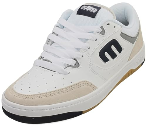 Etnies herr Loot Mid Puff Cupsole skateboard sko skate, Vit/marinblå, 48 EU