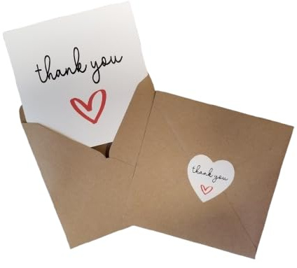 TODOKRAFT 5 tackkort på spanska Thank you¨ tillsammans med 5 kraftkuvert och 12 hjärtformade klistermärken med text tack vare ditt ursprungliga tackkort.