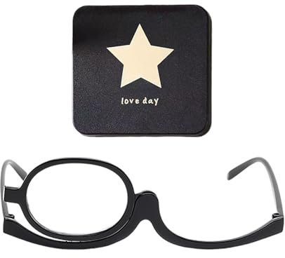 WUFGWBD 1 Piece Of Makeup Reading Glasses And 1 Piece Of Mini Makeup Mirror, Creative Design Glasses, Single Lens Glasses, Reading Magnifying Glasses