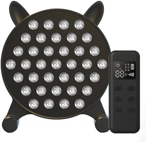 Wholede Infrarotlampe,185 LED-Lichttherapie Infrarotlampe,mit 5 Wellenlängen (460-850 nm)mit 6 professionellen Hautpflegemodi geeignet,Schmerzlinderung,Energieboost,Extra Augenschutzbrillen Inklusive