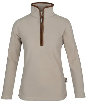 JACK PYKE Ladies Fleece Pullover – 300g Thermal Fleece Jacket, Quarter Zip Top, Nubuk Piping Detail, Elasticated Cuffs & Waist, Field Jumper for Hiking, Outdoor Wear - Sizes XS-3XL