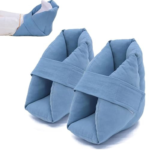 Cojín protector de talón para pacientes postrados en cama, correa ajustable que evita úlceras por presión y caída de pies, alivia el dolor de pies