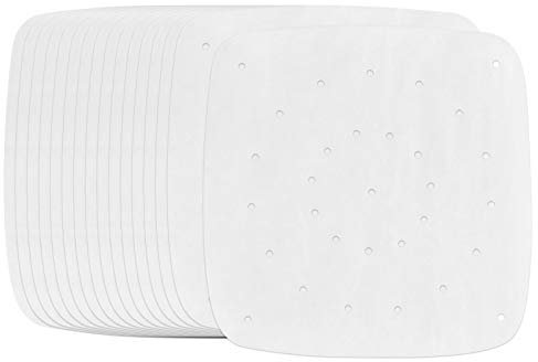 Chstarina 200 Feuilles Papier de Cuisson Papier Sulfurisé Carré 19×19 cm Papiers à Vapeur Antiadhésif Papier Parchemin pour Vapeur de Bambou Cake de Cuisine Air Frying Baking Barbecue