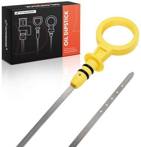 A-Premium 33.7 Inch Engine Oil Dipstick Compatible with Chevy, GMC, Cadillac, Hummer, Isuzu Models - Silverado 1500, Tahoe, Suburban 2500, Express Savana 3500, Sierra 2500, Yukon XL 2500, Escalade ESV