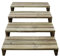 Gartenwelt Riegelsberger Terrassentreppe XL Breite 95 cm Treppe mit 4 Stufen Geschosshöhe 56 cm Massivholz Kiefer kesseldruckimprägniert Komplett-Set Wangen, Bohlen & Schrauben