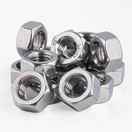 Topnorm24 - Sechskantmuttern Edelstahl M6 - (100 Stück) V2A DIN 934, hochwertige rostfreie Muttern für Schrauben & Unterlegscheiben & Gewindestangen
