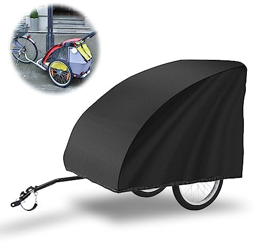 Bâche de protection pour remorque de vélo, housse de protection universelle pour remorque de vélo, 420D, 140 x 88 x 92 cm