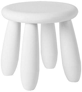 rongweiwang Tabouret Court en Plastique pour Enfants Chaussures de Salon canapé à Langer étage de la Maternelle Petit Banc Meubles antidérapants, Blanc