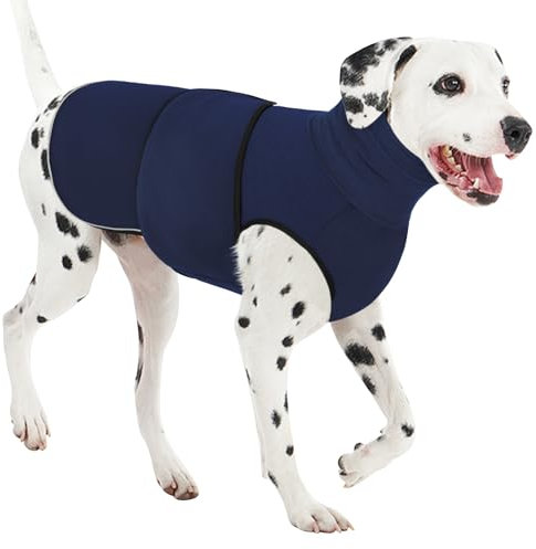 AOFITEE Hunde-Angstweste, atmungsaktiv, beruhigendes Shirt für Feuerwerk, Donner, Reisen und Trennung, Anti-Angst-Weste mit Kragen für kleine, mittelgroße, große und große Hunde