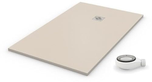 PLATO DE DUCHA NATURAL CREMA - 75x80cm - resina con cargas minerales