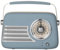 iTek I60028BLU Vintage Bluetooth FM Radio, Portable, 3 Speaker, 5 W Output, Vintage Blue