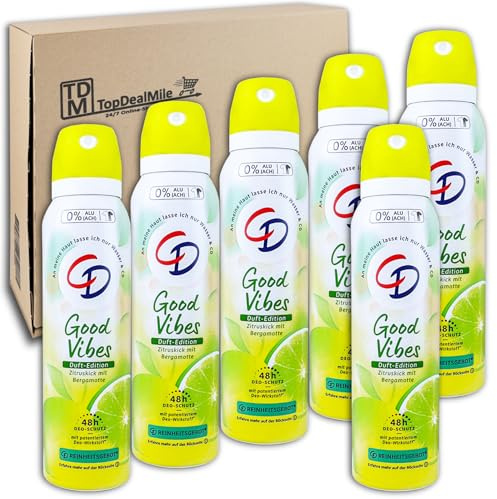 TopDealMile- Förvaringspaket för CD 48h Deodorantspray Good Vibes 6 x 150 ml deodorant deodorant