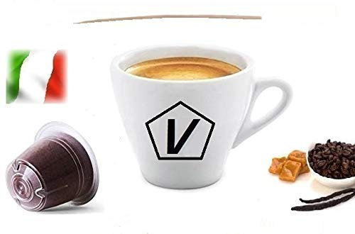 Caffè Shop Capsules Compatible Nespresso®, 20 Capsules de Mélange Cappuccino à la Vanille Ligne Espresso