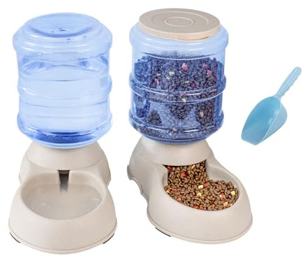 Ito Rocky Pet Feeding Solution Automatic Cat & Dog Cafe Feeder and Water Dispenser in Set with Food Scoop - 6-Meal Automatic Food Dispenser for Small/Middle Puppy and Kitten