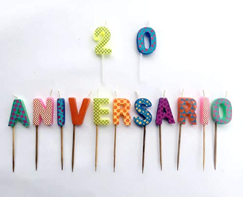 Velas de cumpleaños, Números de Velas， Letras de Velas Poner una frase