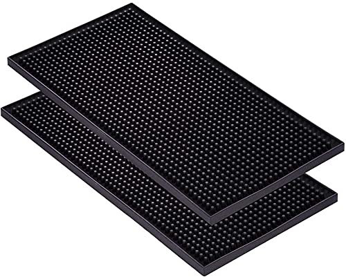 Ancllo - Set di 2 tappetini da bar in gomma spessa, 30 x 15 cm, antiscivolo, non tossici, per bancone da cucina, per bar e cucina