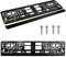 Lot de 2 supports de plaque d'immatriculation de voiture - Noir brillant