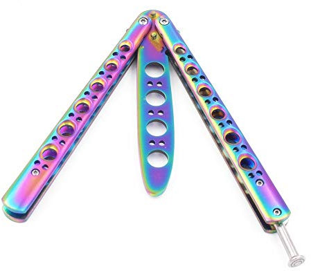 AUFIKR Rainbow Edelstahl Flip Trainer Übungswerkzeug Dicke Klinge