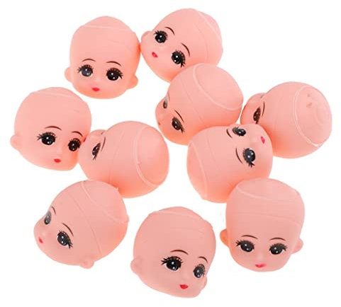 MagiDeal 10 Stücke Köpfe Form für 5 Zoll Badepuppe Custom Making Körperteile, Typ1 3,5 cm
