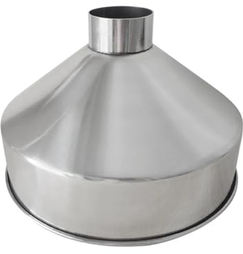 LUFAA Embudo Grande de Gran diámetro de Acero Inoxidable 304, Embudo de maquinaria de refinación Industrial de Alimentos de Grano, 24cm, 28cm, 1 ud. (Color : A)