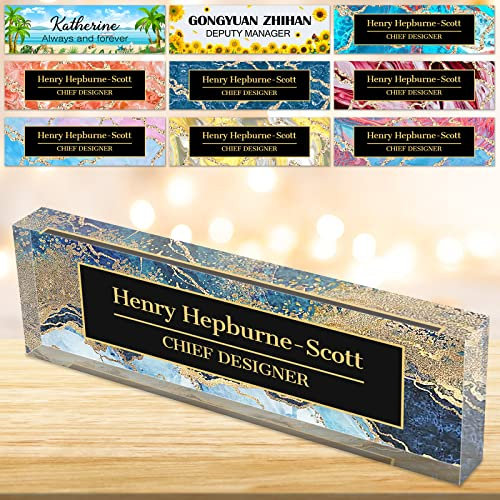 Namensschild für den Schreibtisch, Personalisierbar, Acryl-Namensschild für den Schreibtisch, Einzigartige Geschenke für Freunde, Familie, Lehrer und Kollegen
