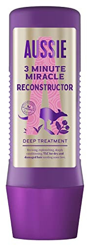 Aussie 3 Minute Miracle Reconstructor Soin Intensif Nourrissant Végan Pour Cheveux Secs Et Abîmés À l’Huile De Noix De Macadamia Australienne, 225 ml